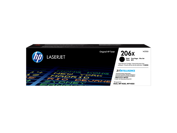 Image Description of "HP 206X High Yield Black Original LaserJet Toner Cartridge (W2110X)".